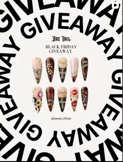 Black Friday nail giveaway graphic