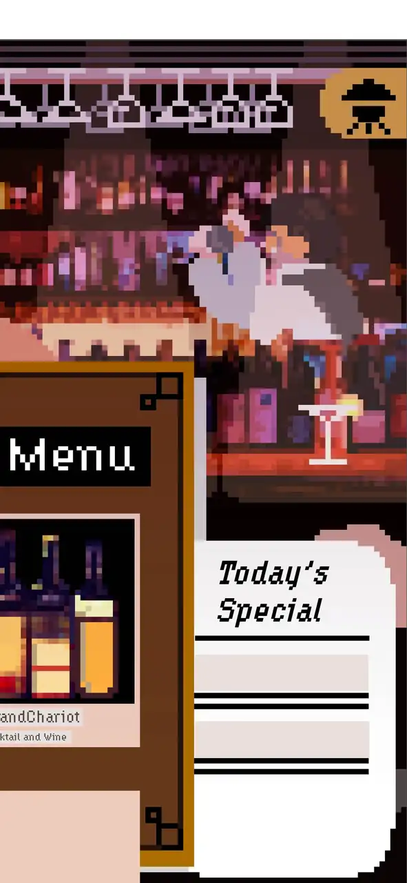 classic bar home app screen